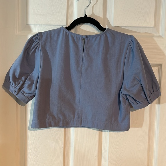 NWT En Saison Bijou Crop Top Blue Size medium - Picture 7 of 13